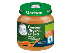 Gerber kašica za bebe s mrkvom i slatkim krumpirom Gerber kašica za bebe s mrkvom i slatkim krumpirom