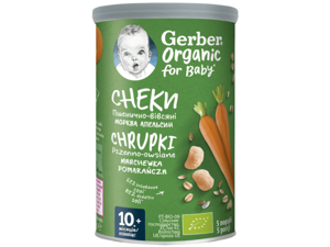 Gerber hrskavi proizvod od pšenice i zobi s mrkvom i narančom Gerber hrskavi proizvod od pšenice i zobi s mrkvom i narančom